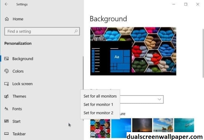 Cara Mengatur wallpaper Lain Untuk Monitor Kedua Anda di Windows 10